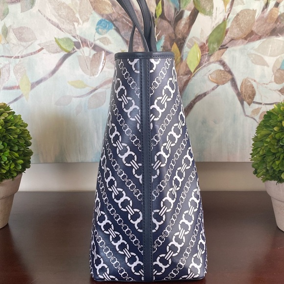 TORY BURCH 💙NAVY💙 GEMINI LINK TOTE BAG 🌟EUC🌟 - Picture 10 of 17